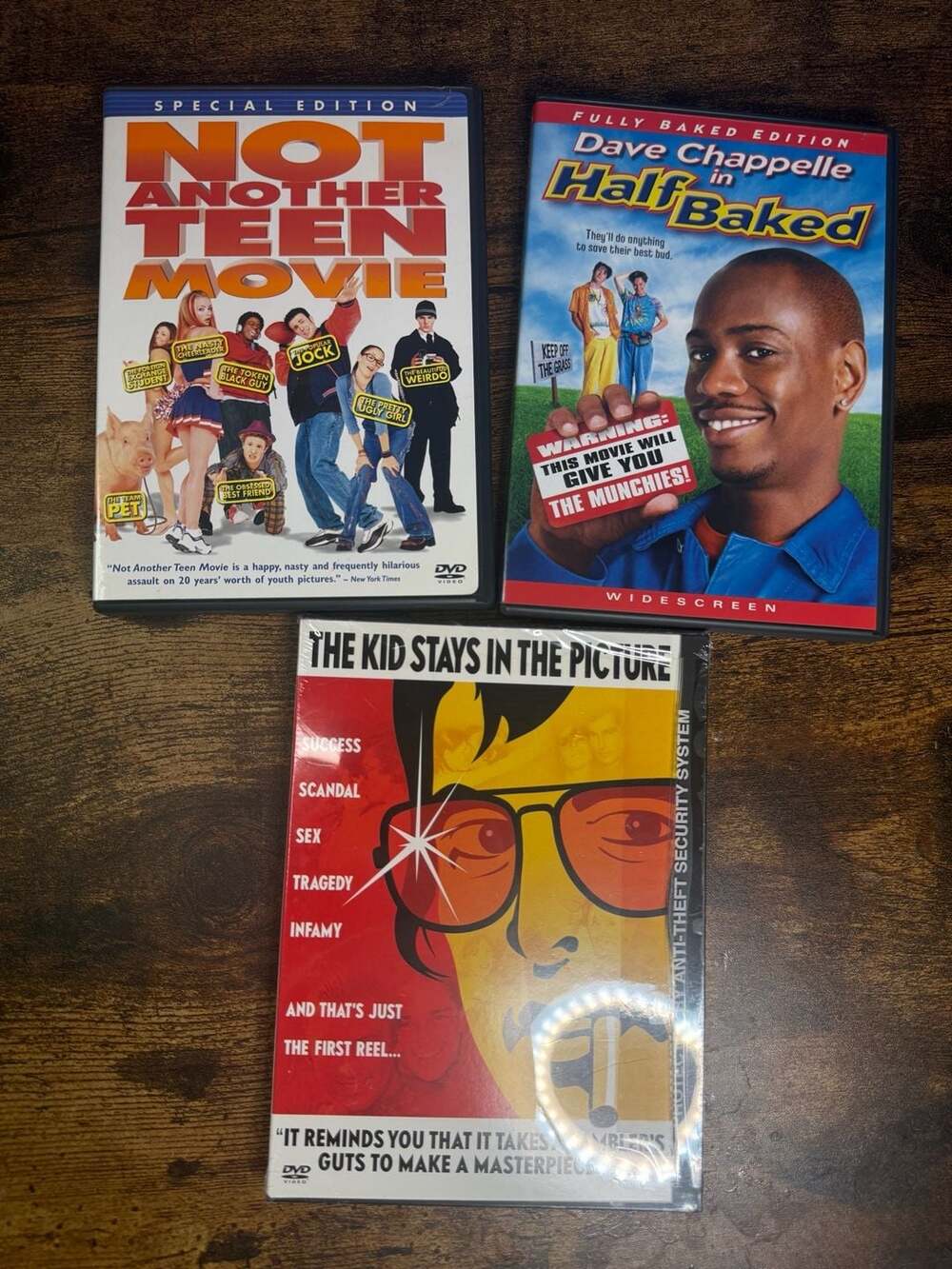 Three comedy DVDs  Half Baked